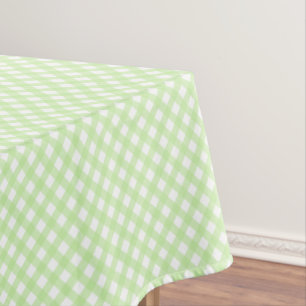 Nappe Rustique, Pastel Green En vichy Motif