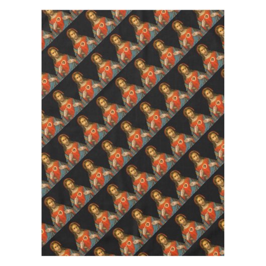 Nappe Sacré Coeur de Jésus c1899 Allemagne (Devant)