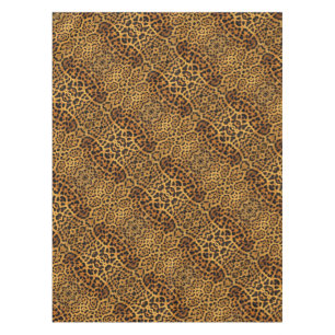 Nappe Safari animal sauvage papier noir et brun guépard
