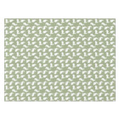 Nappe Sage Green And White Bunny Pattern Cute Easter (Devant (Horizontal))