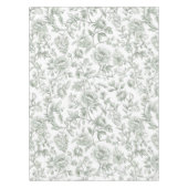 Nappe Sage Green Floral Vintage Toile Pattern  (Devant)