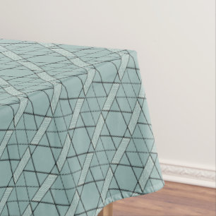 Nappe Sage Green Motif Géométrique Diamant Modes Stripes