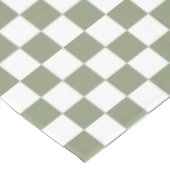 Nappe Sage vert et blanc à damiers chèque coton (Angle)