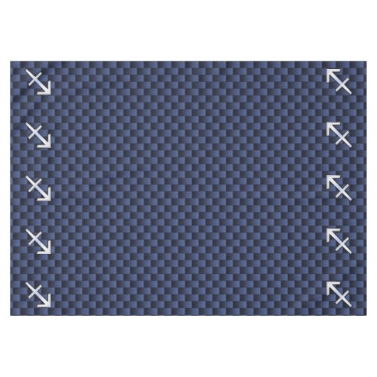 Nappe Sagittarius Zodiac Sign on Blue Carbon Fibre Print (Devant (Horizontal))