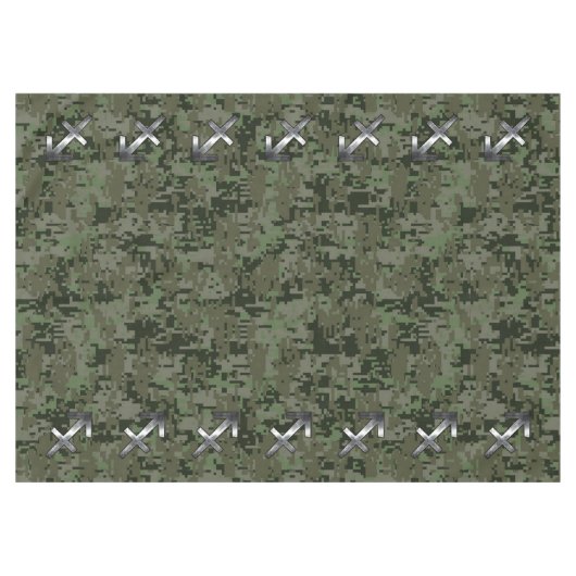 Nappe Sagittarius Zodiac Sign on Woodland Camouflage (Devant (Horizontal))