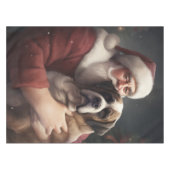 Nappe Saint Bernard avec le Père Noël Festif Noël (Devant (Horizontal))
