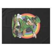 Nappe Saint-Patrick Farfouillant Leprechaun Danse Dab (Devant (Horizontal))