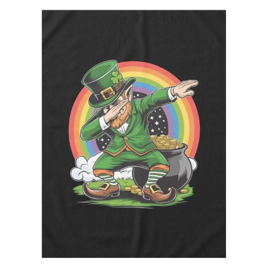 Nappe Saint-Patrick Farfouillant Leprechaun Danse Dab (Devant)