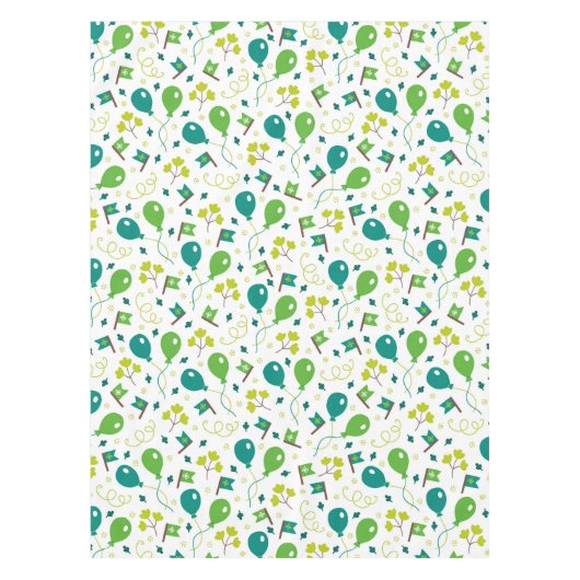 Nappe Saint Patrick's Day Ballons verts Drapeaux amusant (Devant)