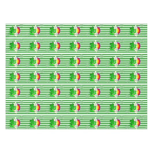 Nappe Saint Patrick's Day Clover (Devant (Horizontal))