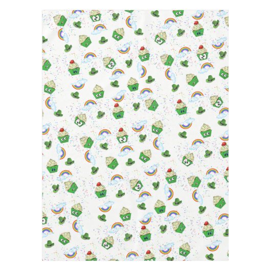 Nappe Saint Patrick's Day Cupcake Anniversaire (Devant)