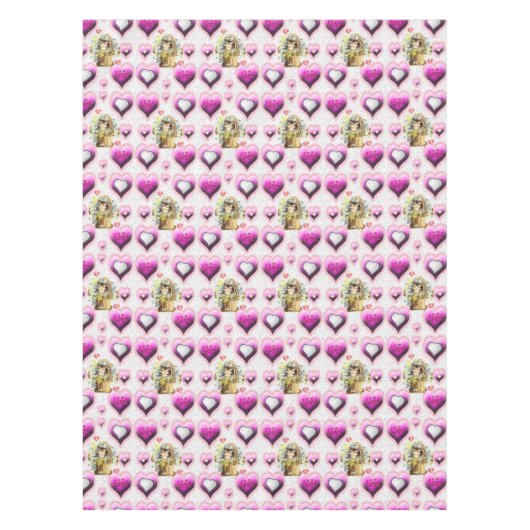 Nappe Saint Valentin Chat Vintage (Devant)