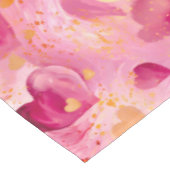 Nappe Saint Valentin Coeurs Abstraits Or rose (Angle)