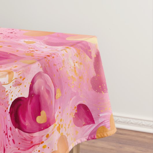 Nappe Saint Valentin Coeurs Abstraits Or rose (In Situ)