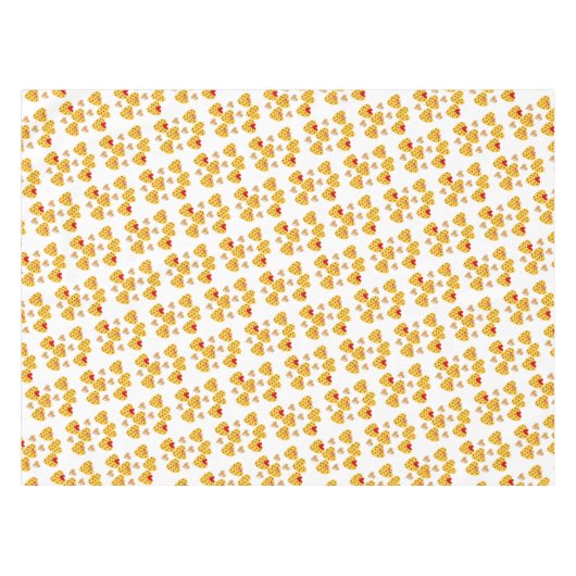 Nappe Saint-Valentin Coeurs jaunes (Devant (Horizontal))