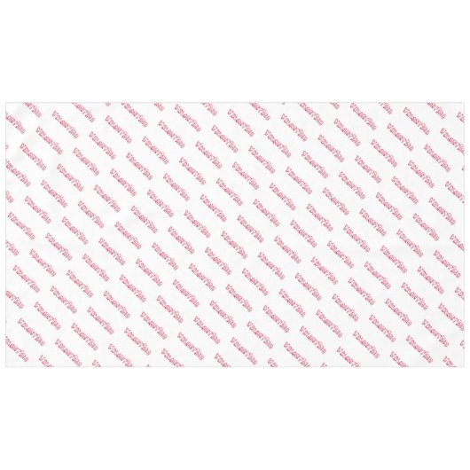Nappe Saint-Valentin Coeurs mignons Typographie rose (Devant (Horizontal))