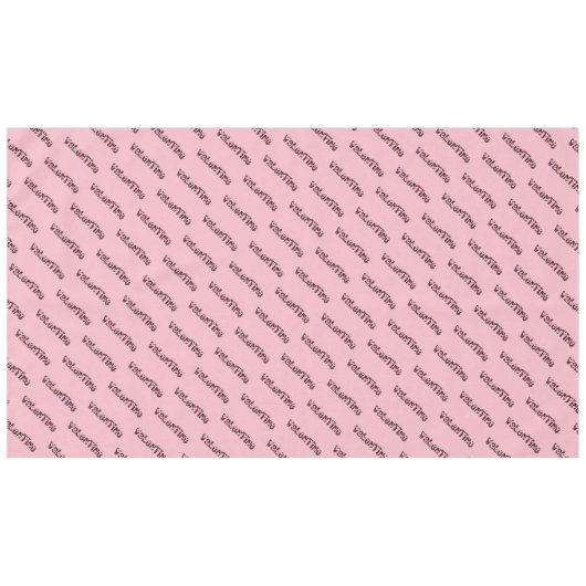 Nappe Saint-Valentin Coeurs mignons Typographie rose (Devant (Horizontal))