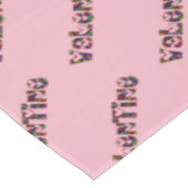 Nappe Saint-Valentin Coeurs mignons Typographie rose (Angle)