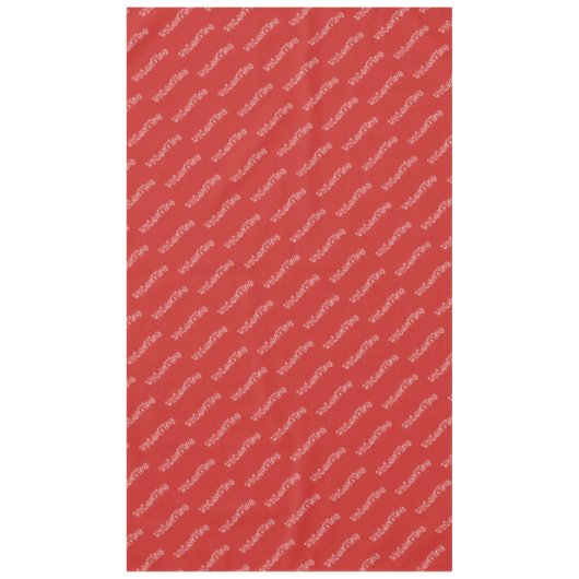 Nappe Saint-Valentin Coeurs mignons Typographie Rouge (Devant)