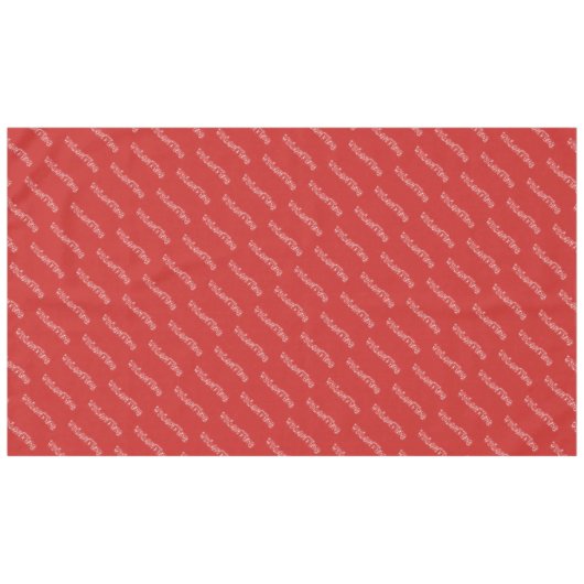 Nappe Saint-Valentin Coeurs mignons Typographie Rouge (Devant (Horizontal))