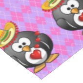 Nappe Saint-Valentin Pingouin (Angle)