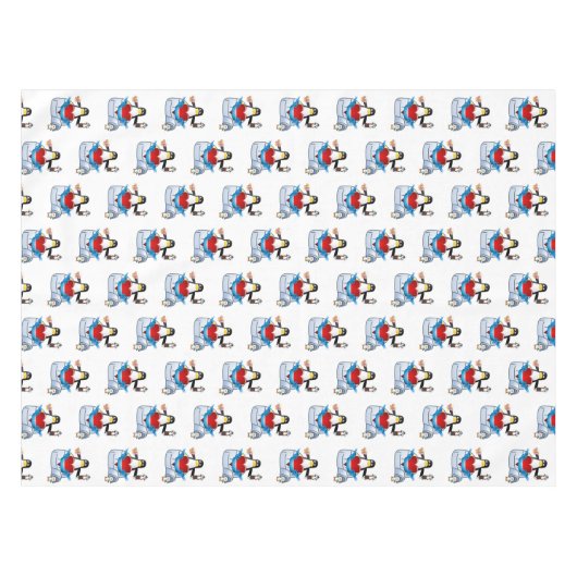 Nappe Saint-Valentin Pingouin (Devant (Horizontal))
