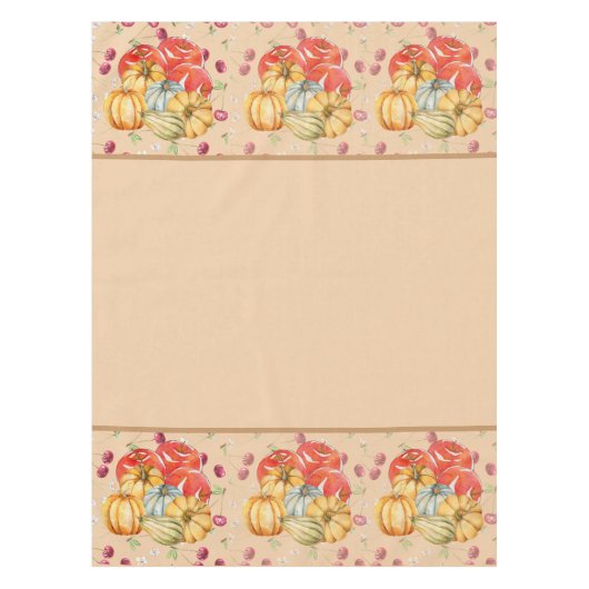 Nappe Saison automnale du Citrouille amusant et des pomm (Devant)