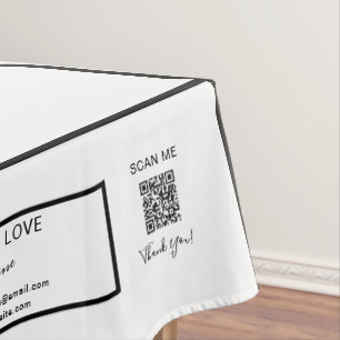 Nappe Salon professionnel Noir Blanc 52 x 70 Code QR Ray