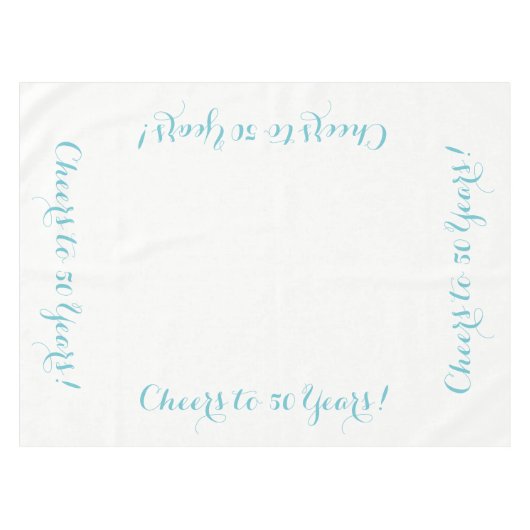Nappe Salutations à 50 ans en tissu de table (Devant (Horizontal))