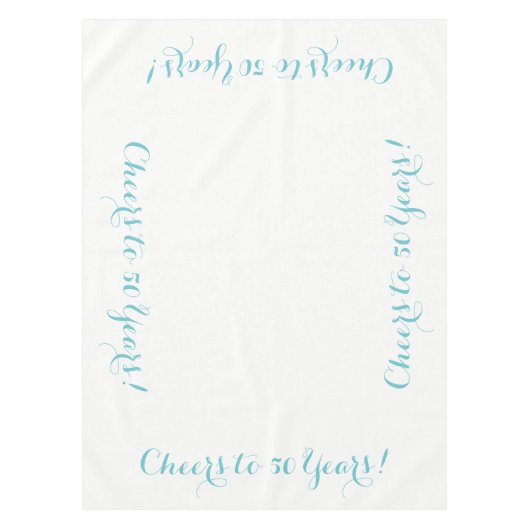 Nappe Salutations à 50 ans en tissu de table (Devant)