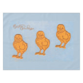 Nappe Salutations de Pâques Chicks Bleu (Devant (Horizontal))