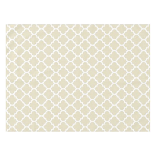Nappe Sand White Moroccan Quatrefoil Pattern #5 (Devant (Horizontal))