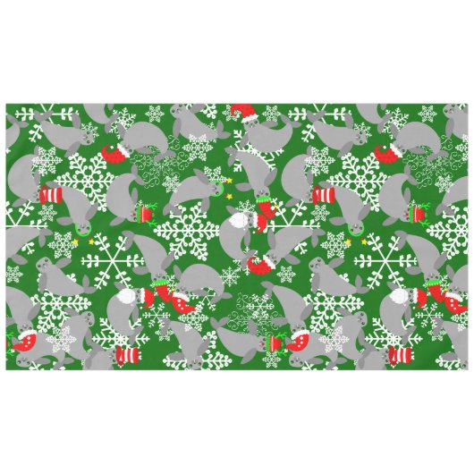 Nappe santa claus noël manat vert (Devant (Horizontal))