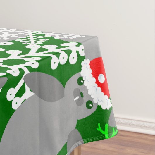 Nappe santa claus noël manat vert (In Situ)