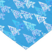 Nappe Sapins de Noël Fleur Moderne, Bleu Céruléen (Angle)