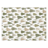 Nappe Sapins de Noël marron et verts (Devant (Horizontal))