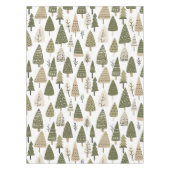 Nappe Sapins de Noël marron et verts (Devant)