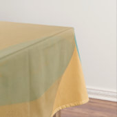 Nappe Sarcelle, Brun clair et Orange dans un motif de st (In Situ)