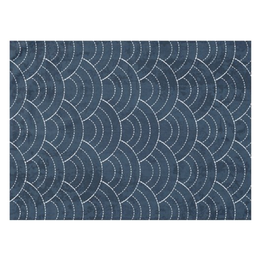 Nappe Sashiko bleu (Devant (Horizontal))
