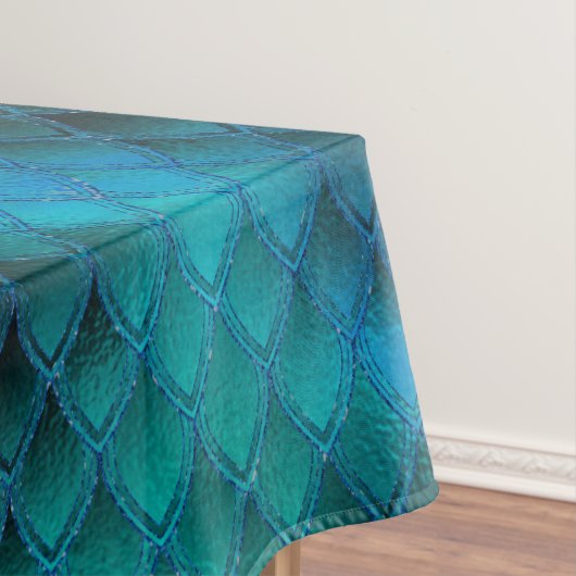 Nappe Scales Dragon Turquoise et Parties scintillant cha (In Situ)