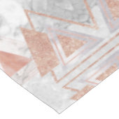 Nappe scandinave chic rose or géométrique marbre blanc (Angle)