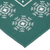 Nappe Scandinave Forest Green et flocon de neige blanc (Angle)