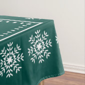 Nappe Scandinave Forest Green et flocon de neige blanc (In Situ)
