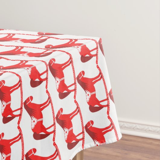 Nappe Scandinave Noël Cheval Rocking Motif (In Situ)