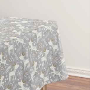Nappe Scandinavian reindeer with flowers and snowflakes