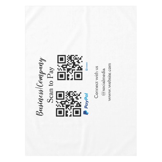 Nappe Scanner pour payer le code q r paypal venmo ajoute (Devant)