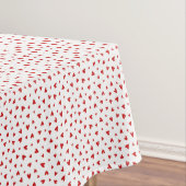 Nappe Scattered Red Hearts Tablecloth (In Situ)