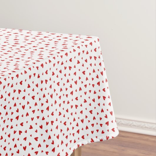 Nappe Scattered Red Hearts Tablecloth (In Situ)