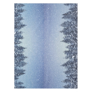 Nappe Scène gelée de forêt d'hiver de neige