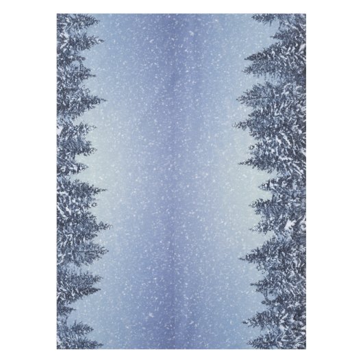 Nappe Scène gelée de forêt d'hiver de neige (Devant)
